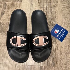 Champion Black and Pink Kids Sandals
